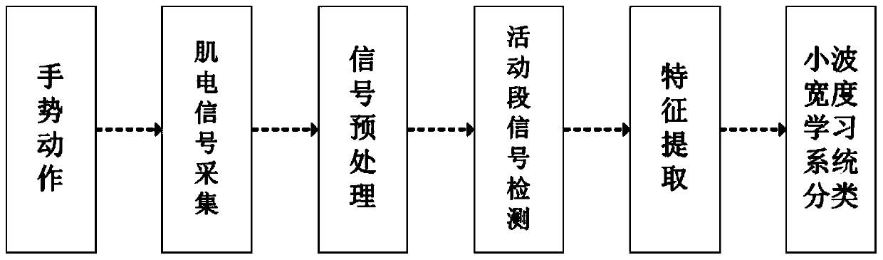 sEMG gesture recognition method based on wavelet width learning system