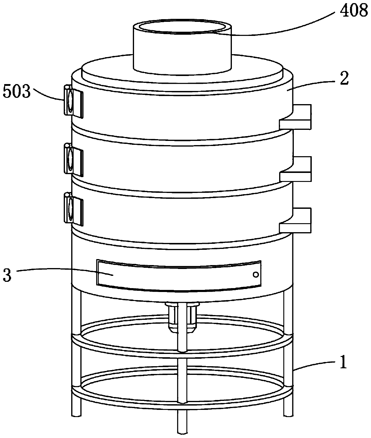 Multistage automatic particle classifying equipment for amorphous refractory