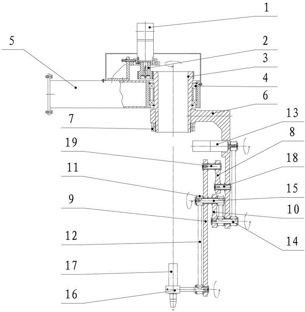 Vertical-type and connecting-rod-type intersecting line cutting head