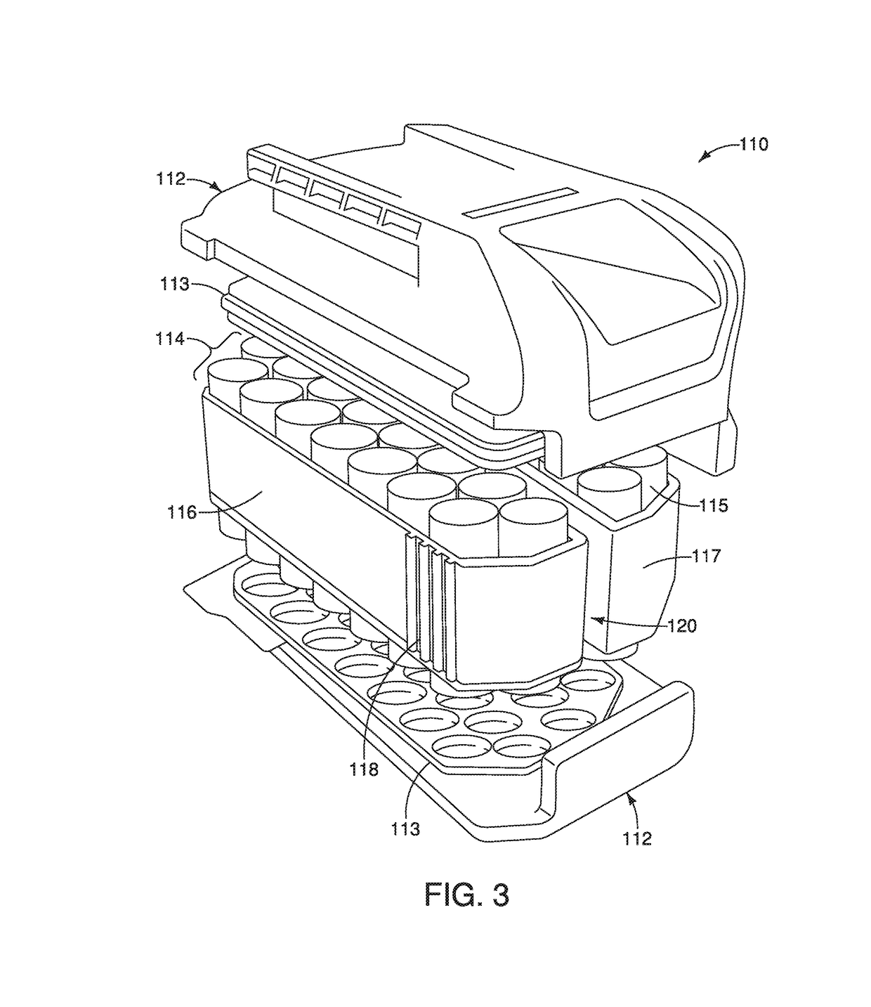 Rechargeable battery pack with active or passive cooling