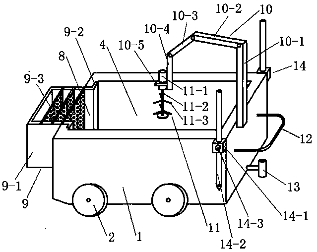 Multifunctional hand-push trolley for roadbed construction