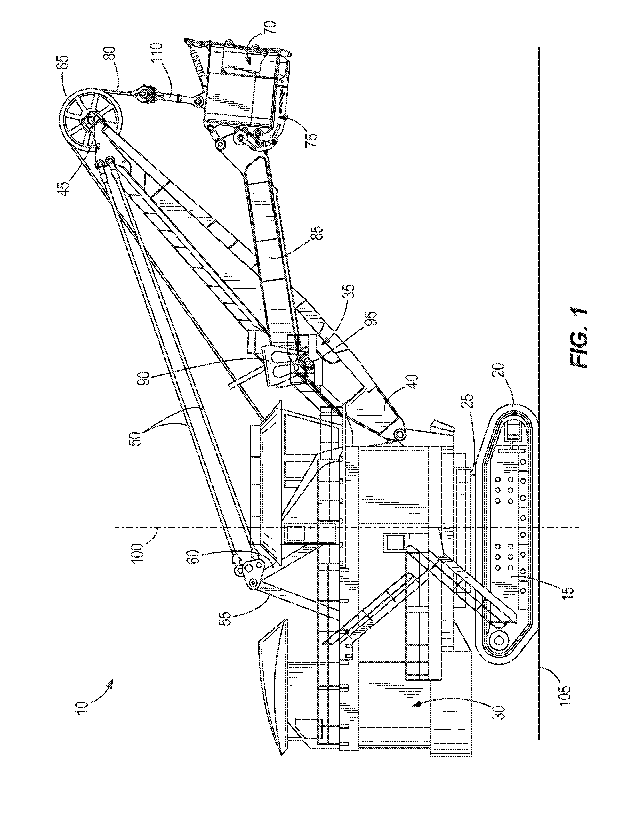 Dipper door trip assembly