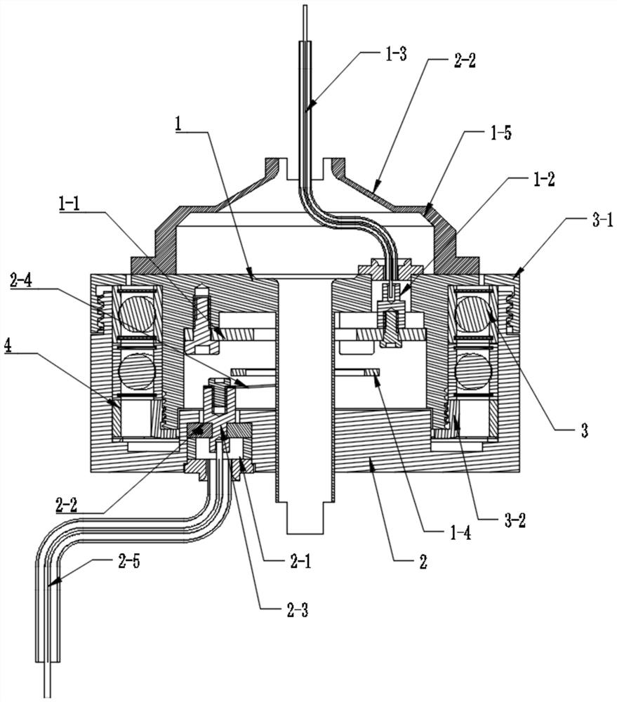 Hollow single-channel rotary joint