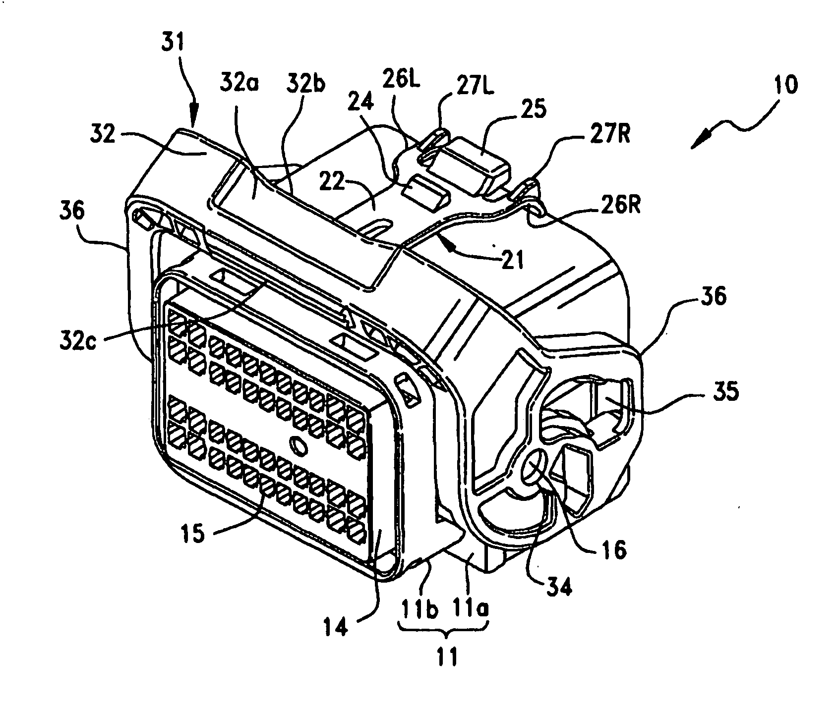 Connector with lever