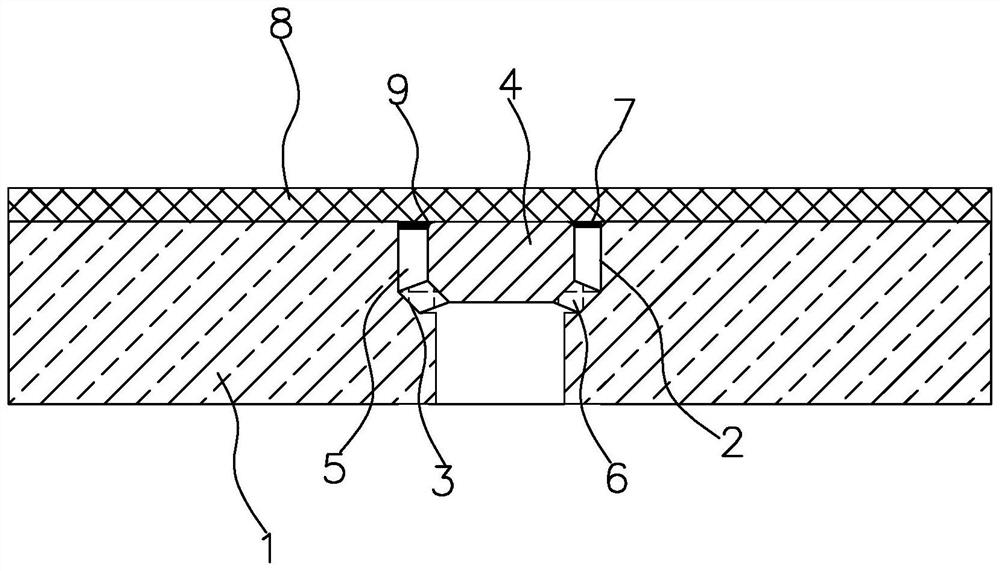 Anti-deformation aviation light guide plate inlaying structure and inlaying process thereof