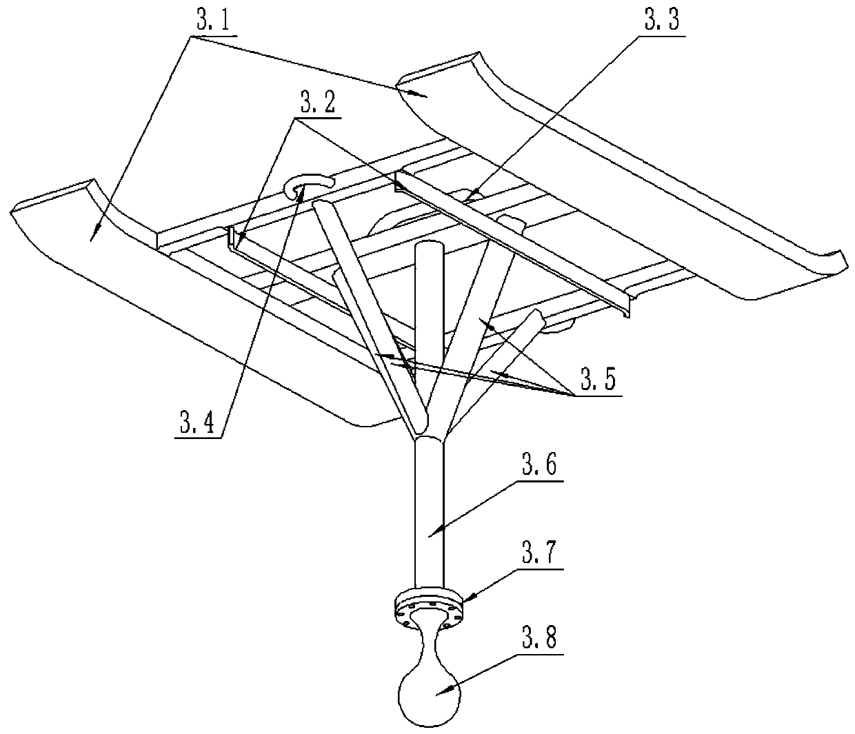 Suspension type air railway measurement device