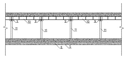 Shallowly-buried soft soil integrated trench reinforcing device and construction method