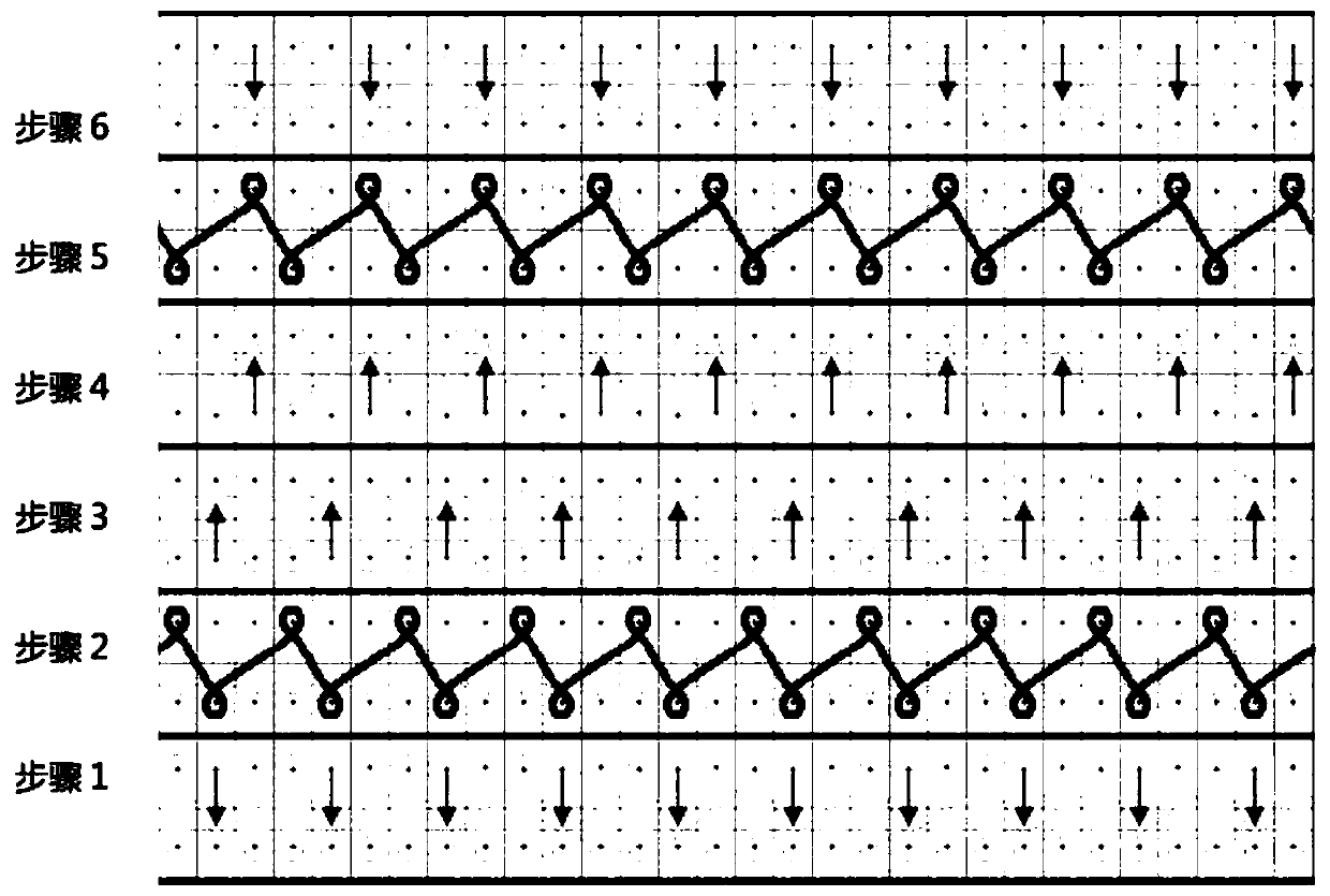 Two-needle-plate cylindrical 1x1 tight rib knitting structure and knitting method thereof