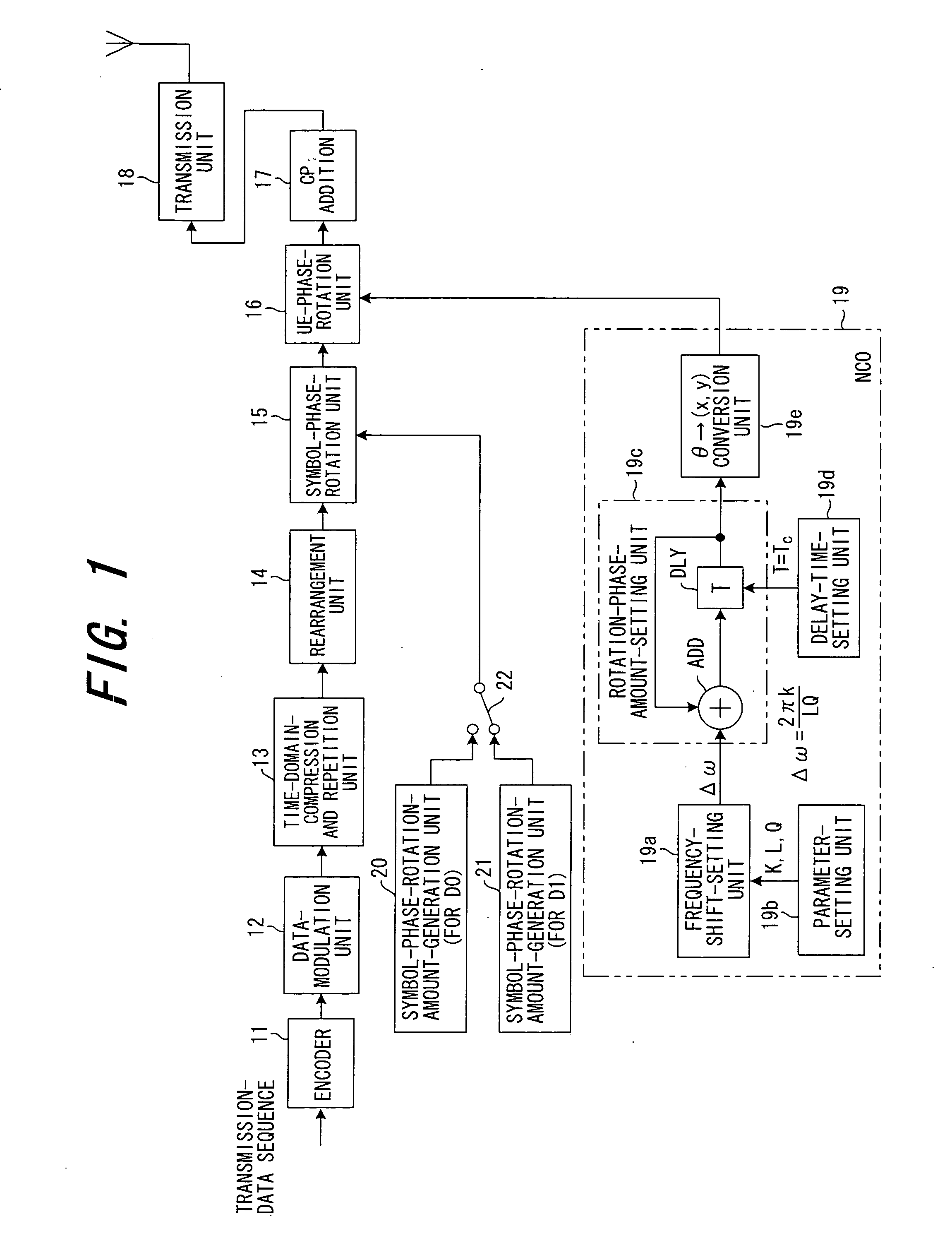 Frequency-division multiplexing transceiver apparatus, wave-number-division multiplexing transceiver apparatus and method