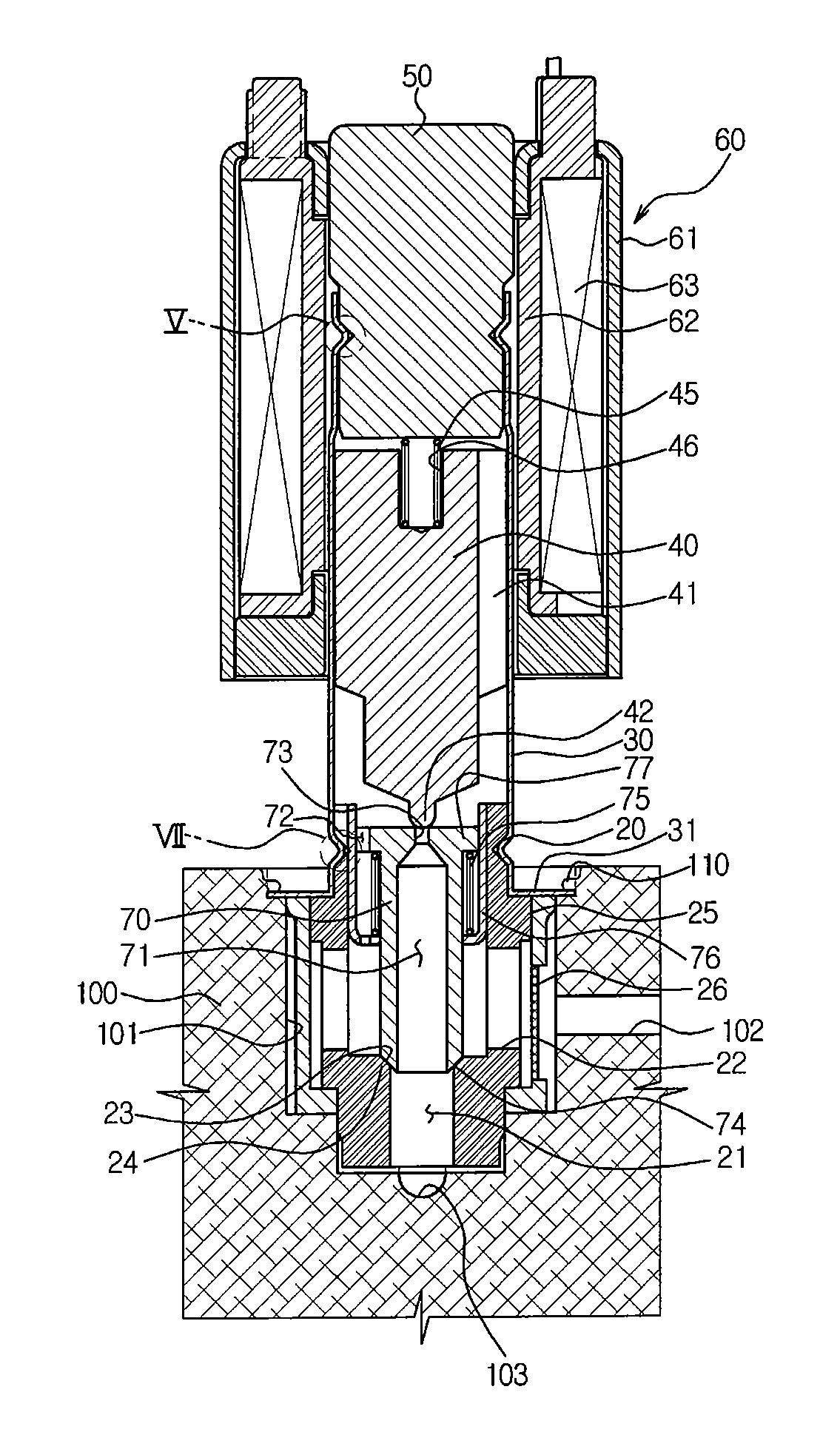 Solenoid valve for brake system