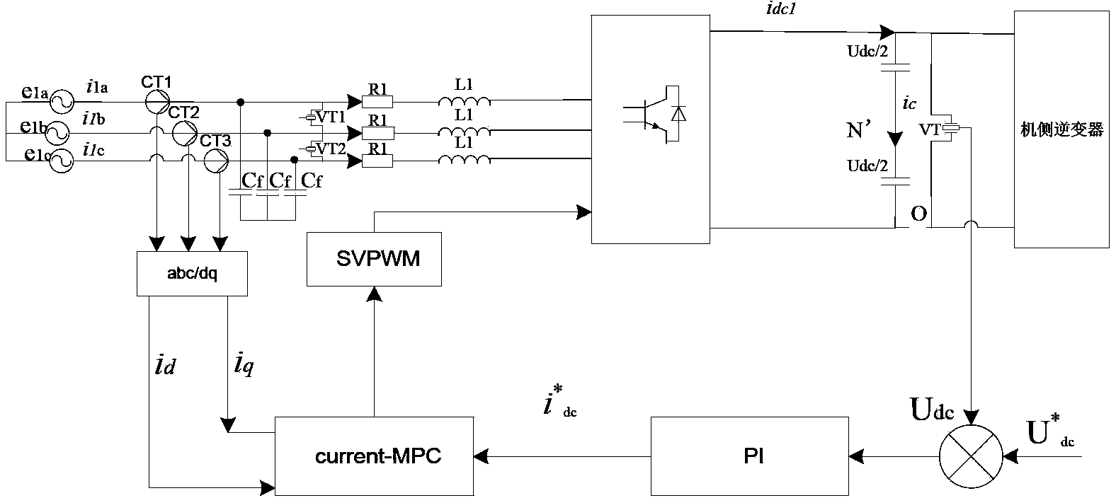 System and method for controlling doubly-fed wind power generation grid-side converter