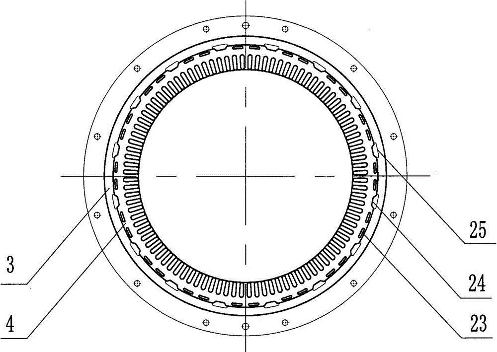 Inner rotor permanent magnet synchronous traction machine