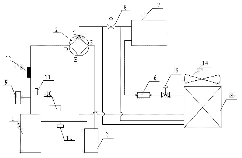 Defrosting system for heat pump