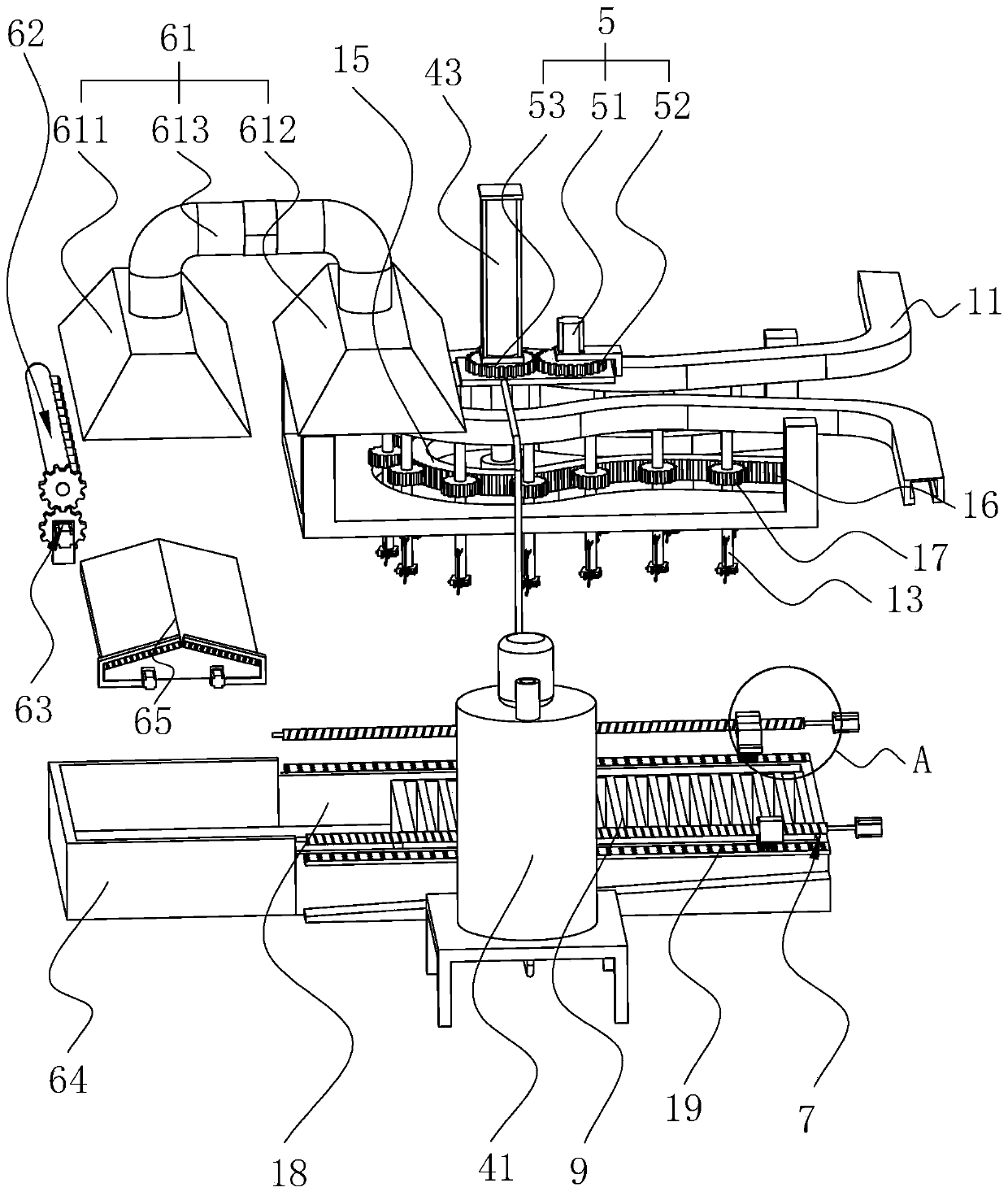 Paint spraying equipment for motor shell