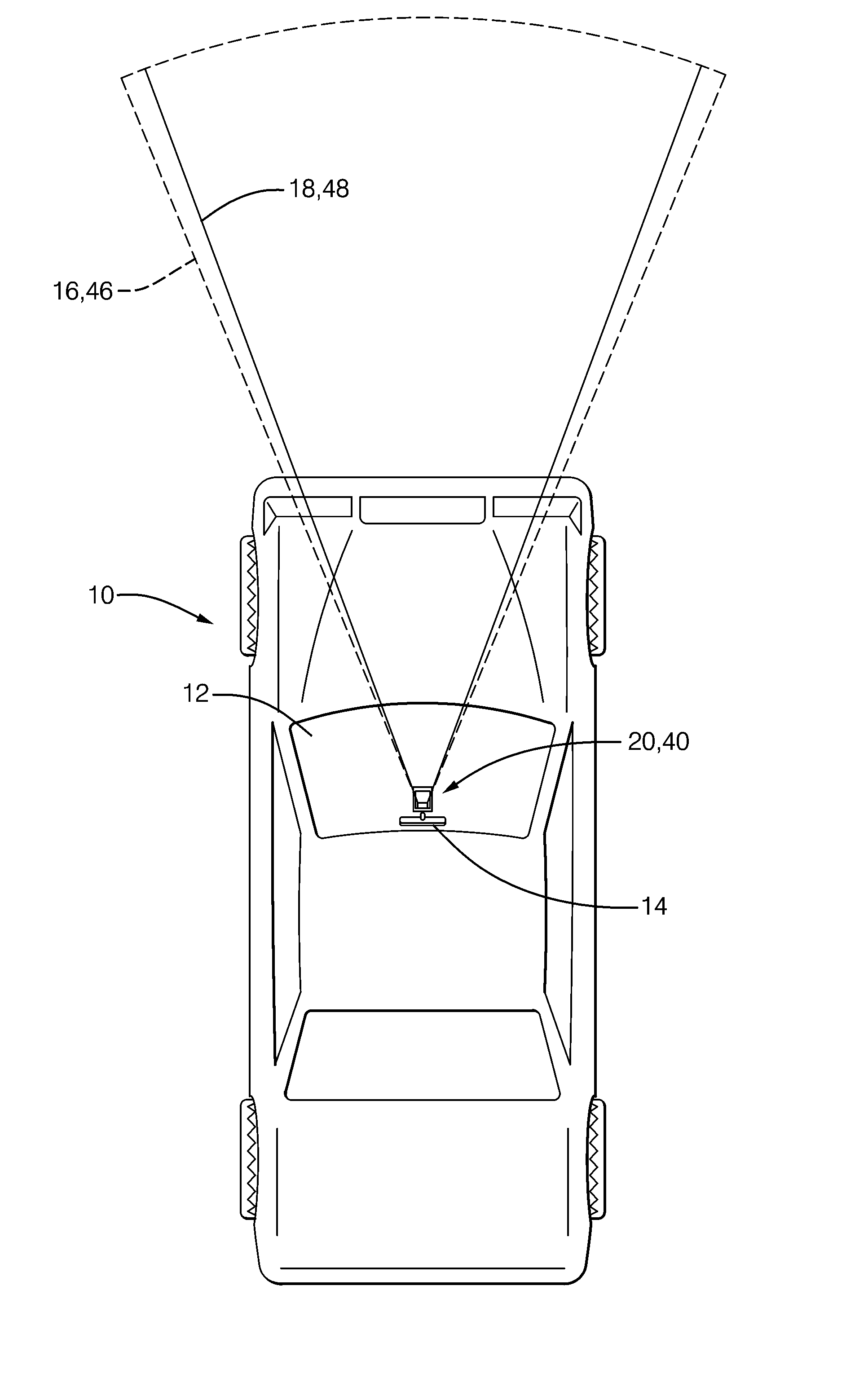 Partial covering radome for a radar unit