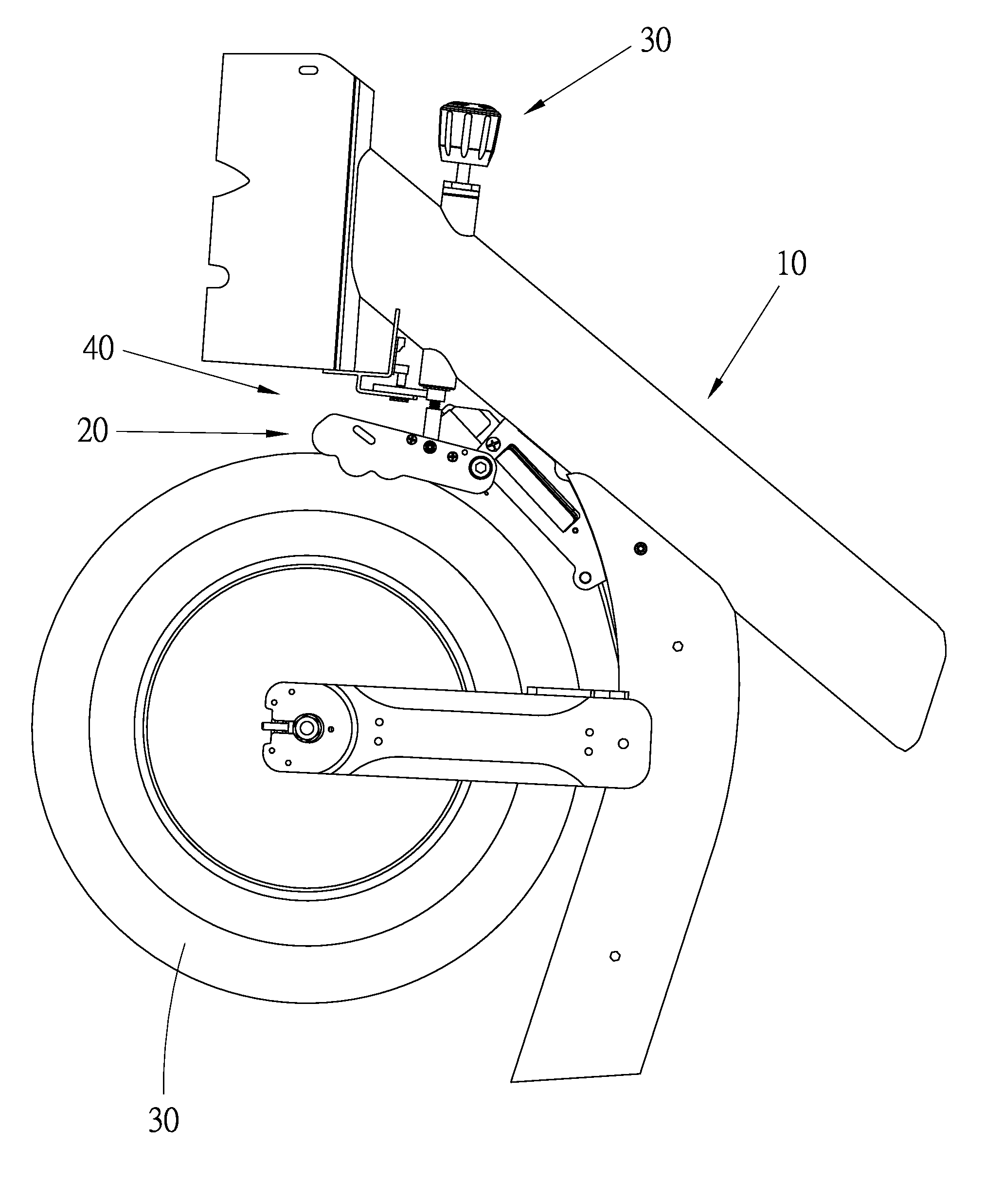 Spinning bike equipped with a sensor device