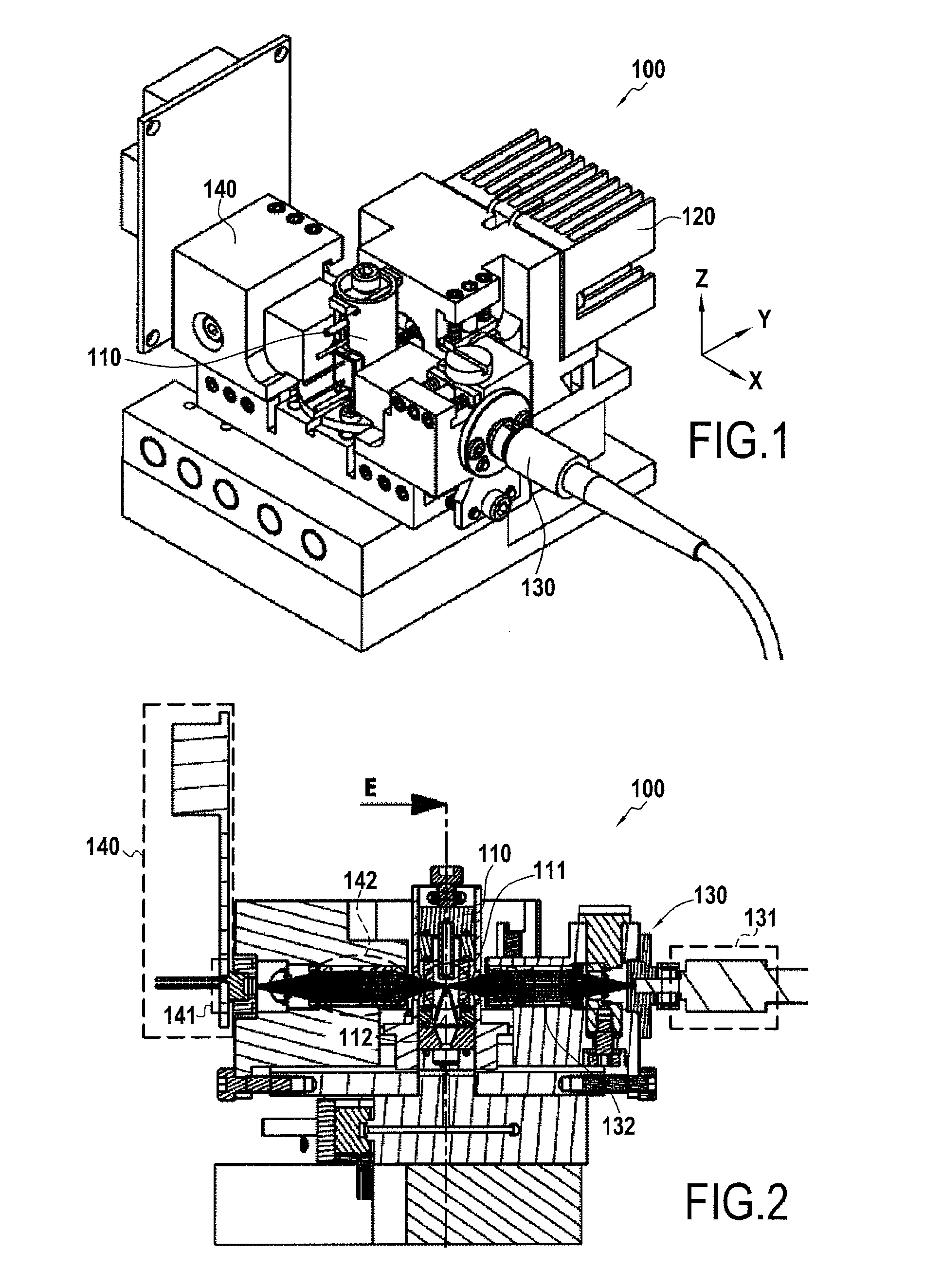 Electrooptic measurement device and method intended for classifying and counting microscopic elements