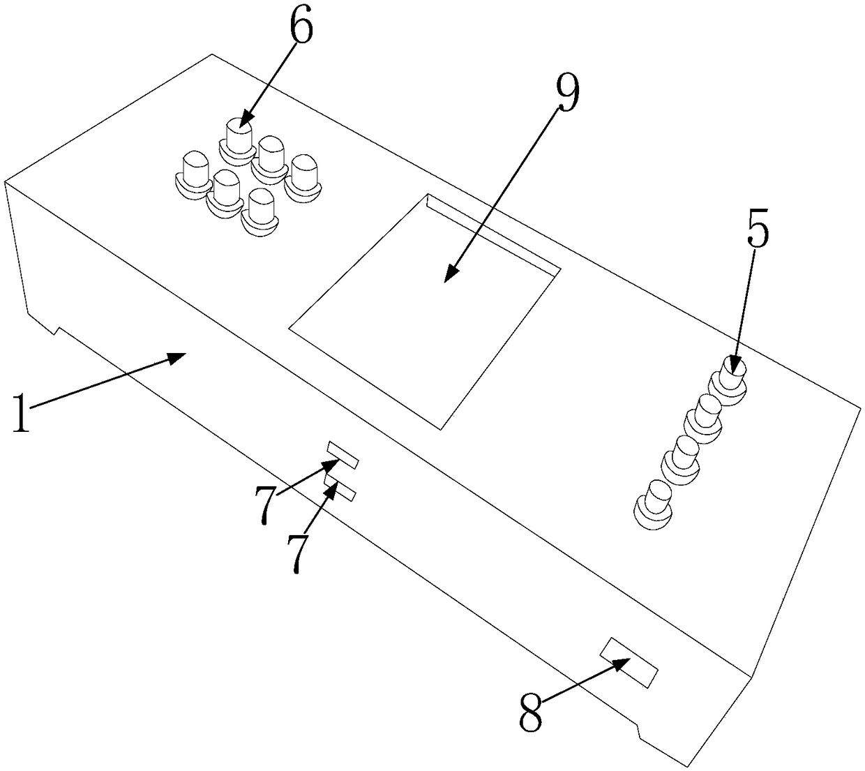 Portable braille reading display structure