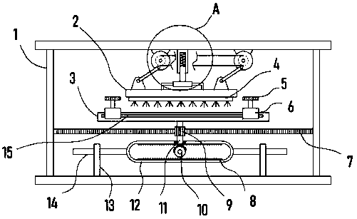 Leather polishing device for leather bag processing