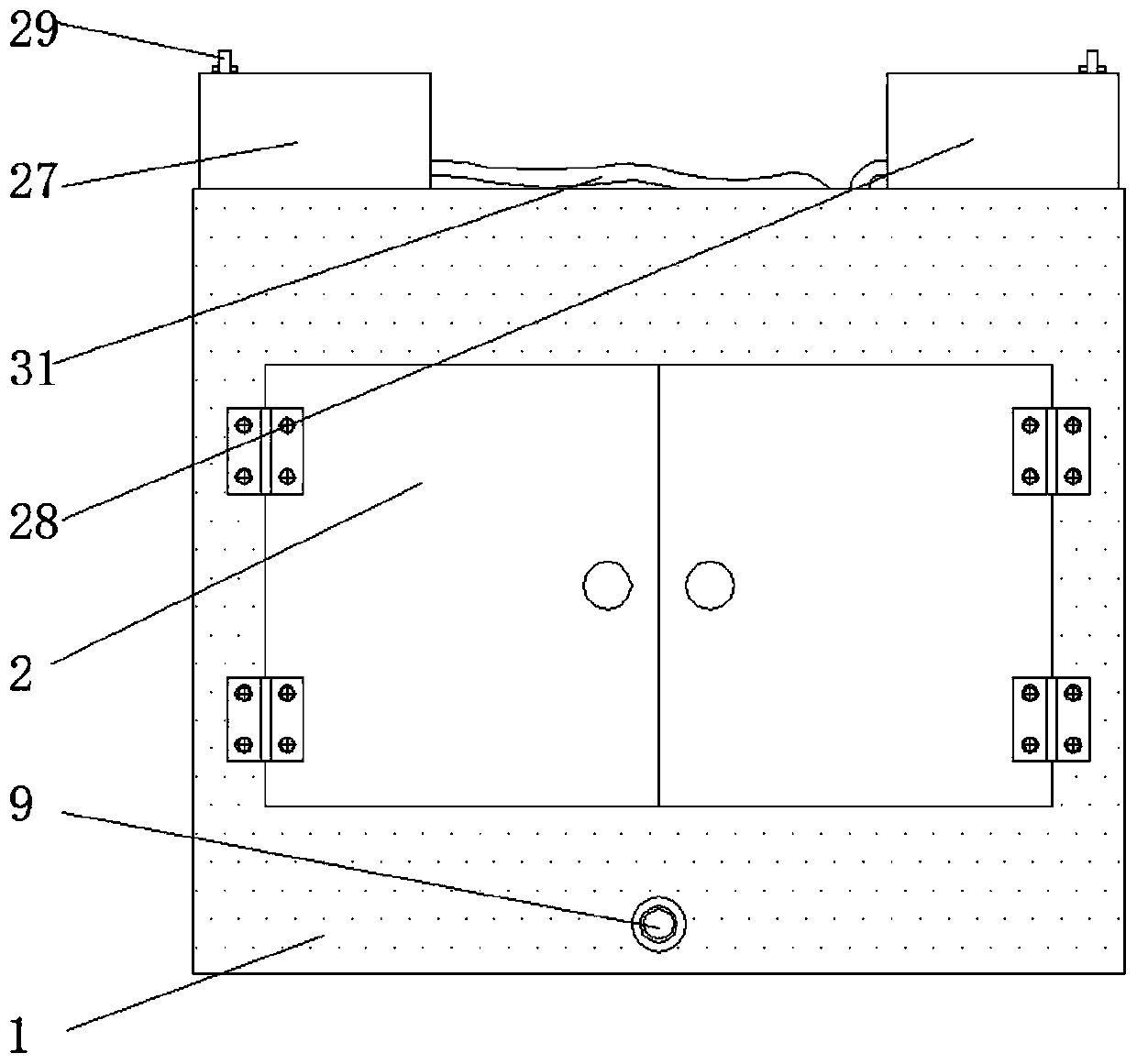 Automatic integrated coating device convenient to clean