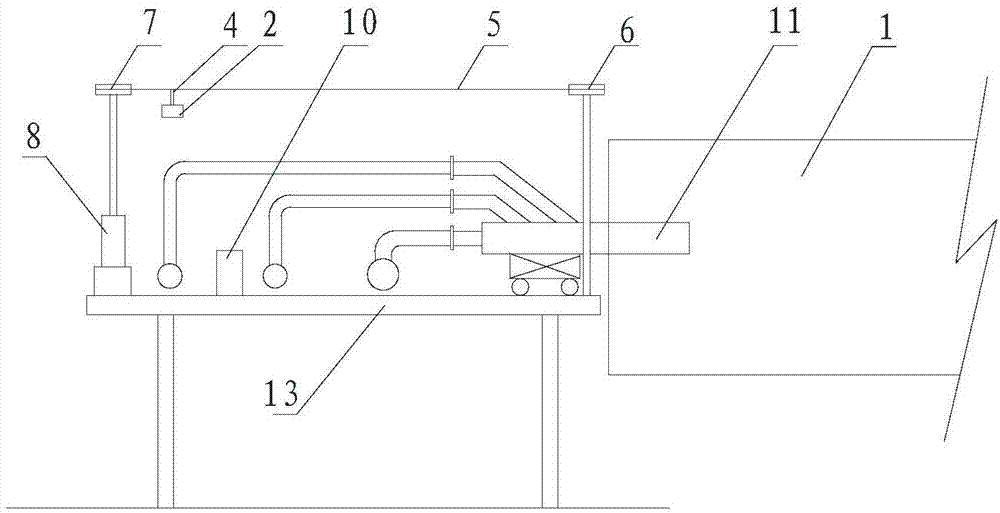 A rotary kiln valve group platform co detection device and detection method