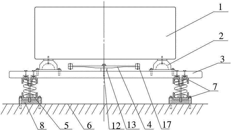 Bran finisher double-turned mass dampers, combined vibration reduction and isolation device and implementation method