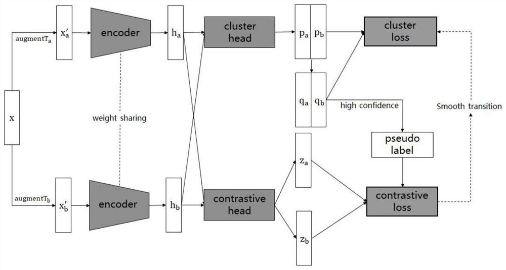 Text clustering method based on comparative learning and integrated with dynamic adjustment mechanism