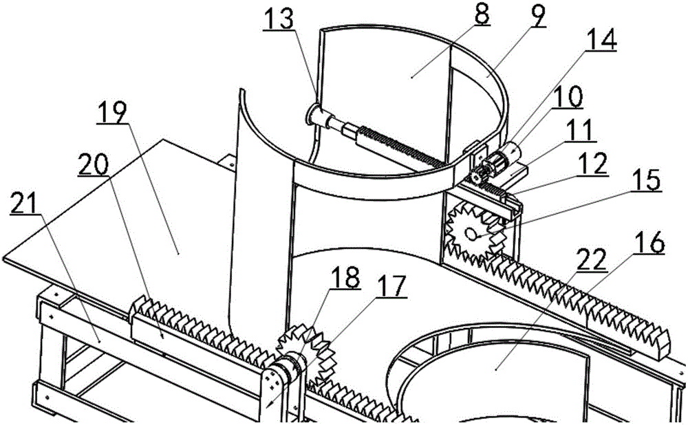 Intelligent bag opening, mouth sealing and garbage bag moving-out garbage disposal device