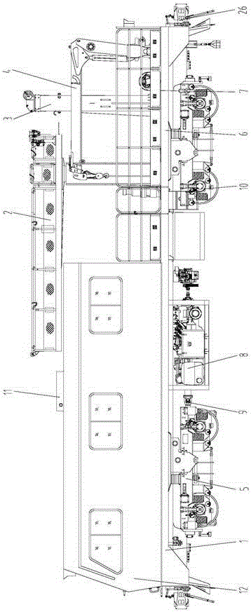 Hydraulic driving catenary maintenance operation vehicle