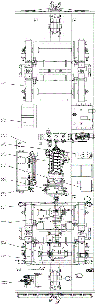 Hydraulic driving catenary maintenance operation vehicle