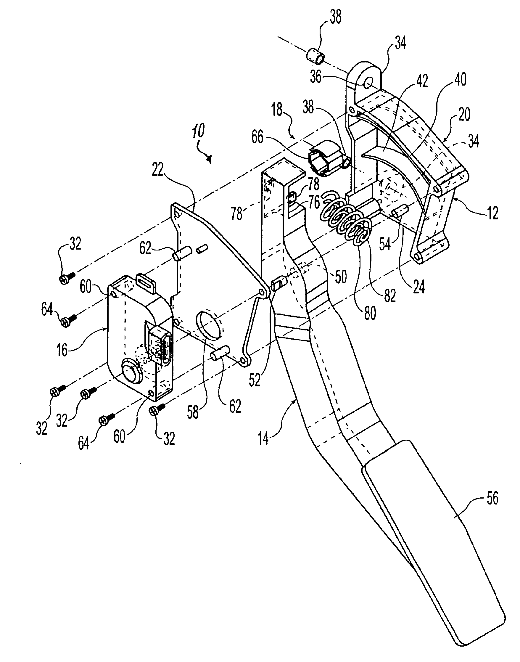 Electronic throttle control hysteresis mechanism