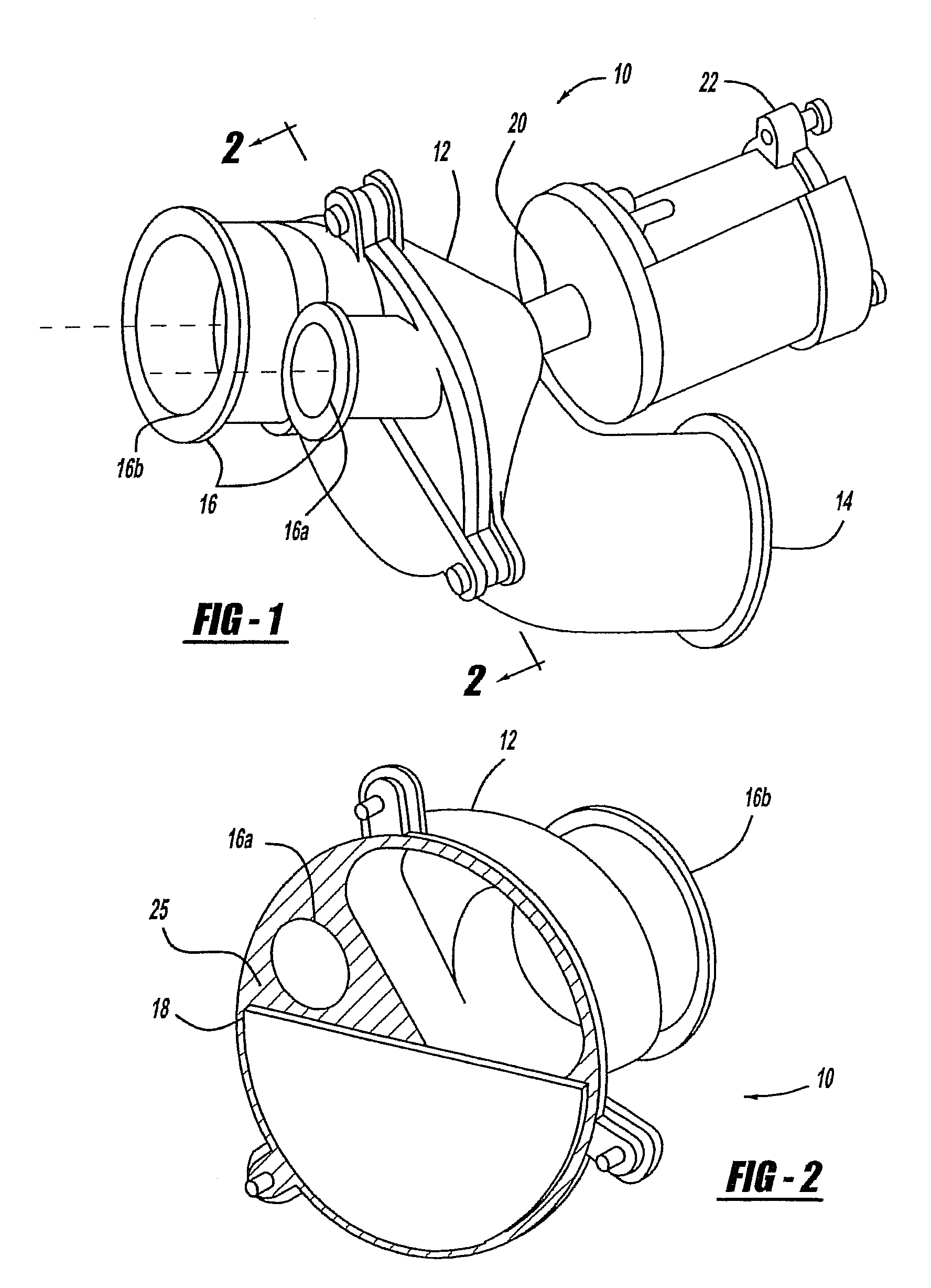 Exhaust throttle-EGR valve module for a diesel engine