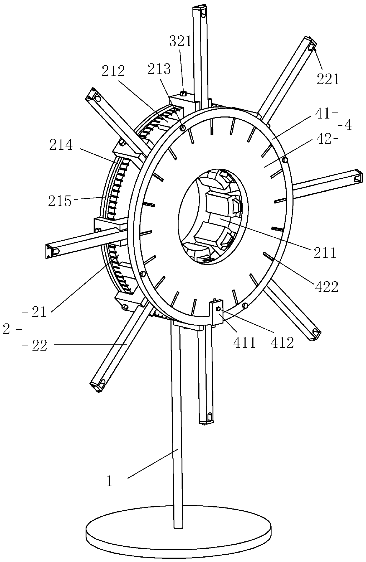 Prefabricated supporting device for cross-sea bridge pier body reinforcement cage and supervision method thereof