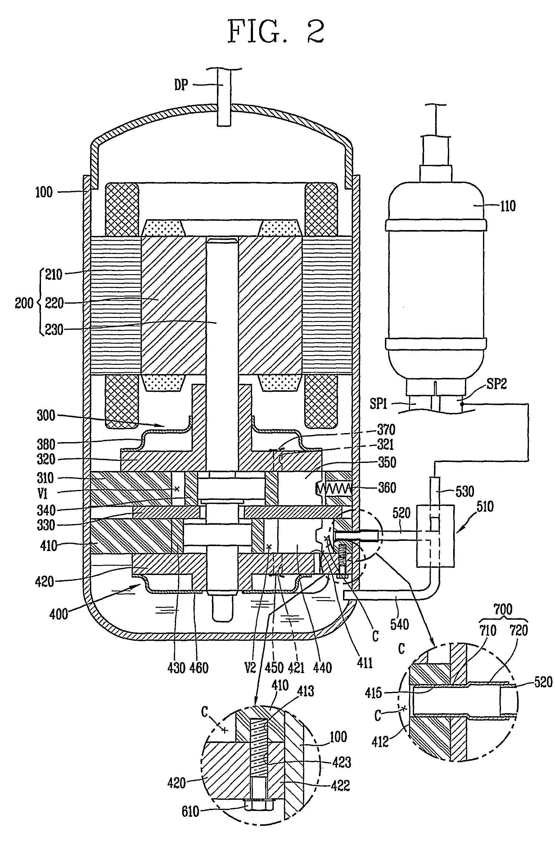 Capacity varying type rotary compressor