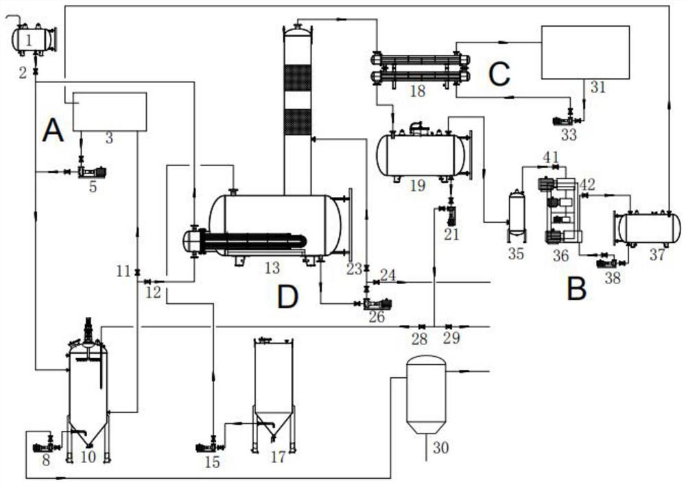 Kettle-tower integrated waste oil regeneration device