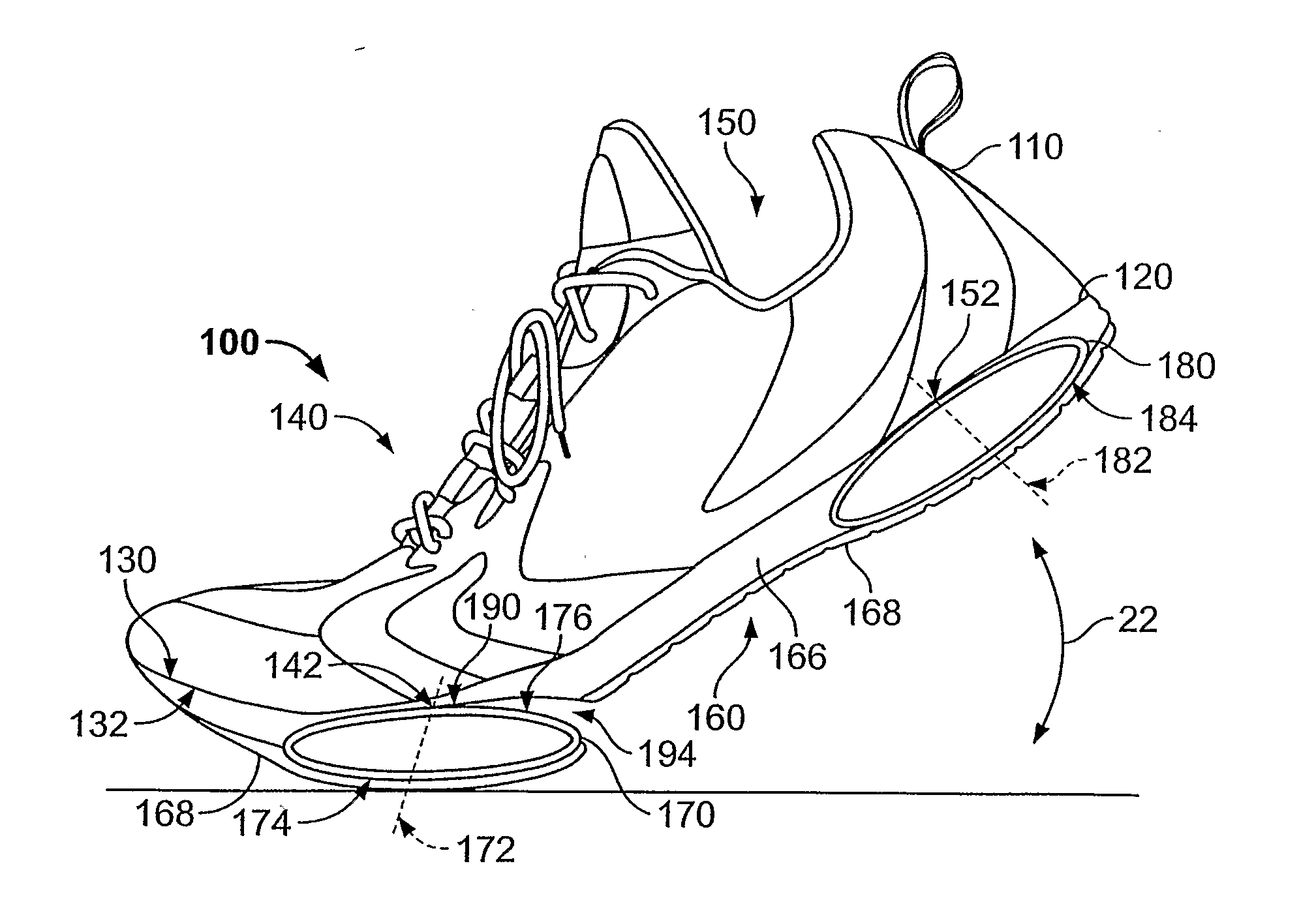 Shoe apparatus with improved efficiency