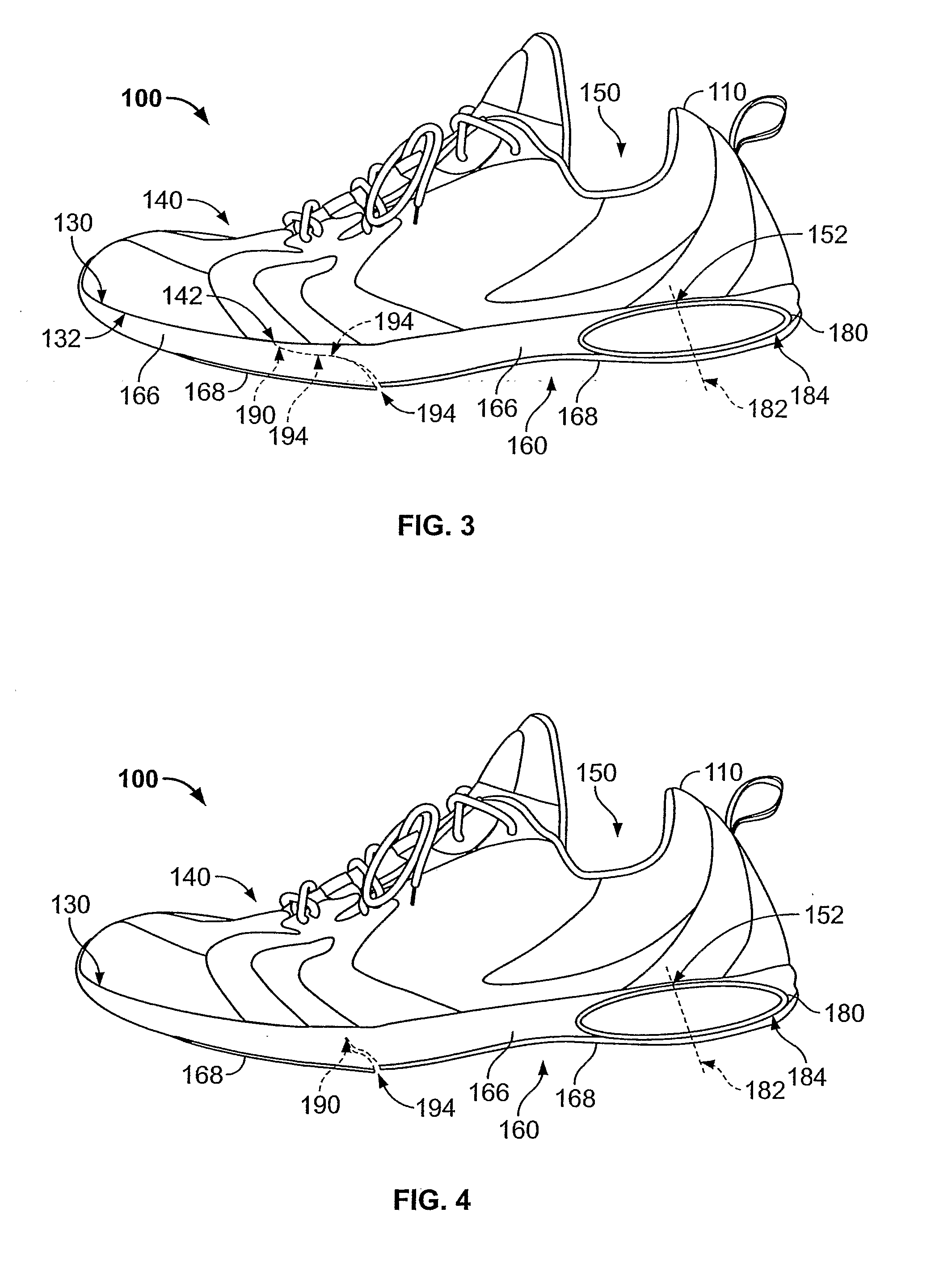 Shoe apparatus with improved efficiency