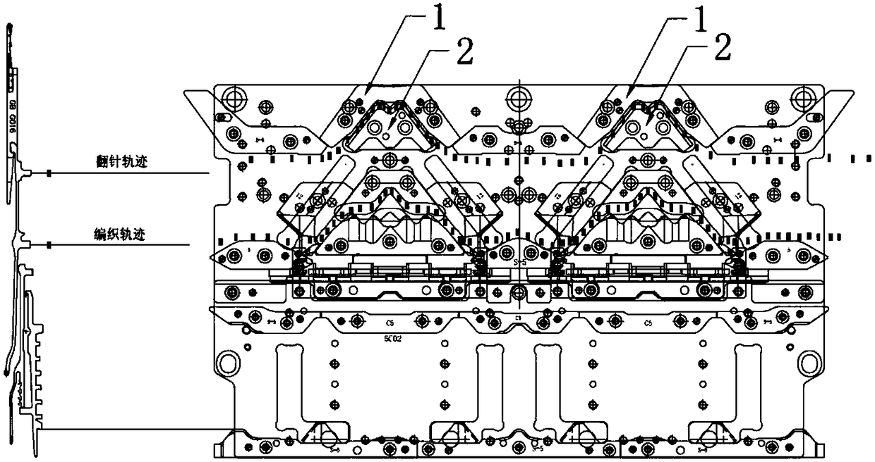 Machine head of flat knitting machine