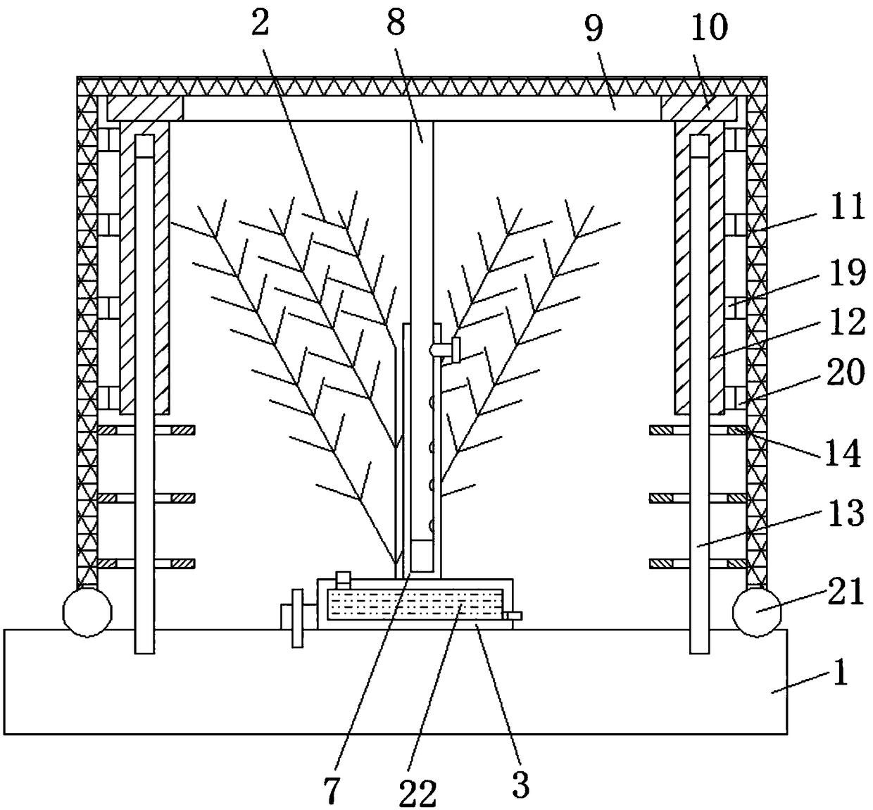 Ecological planting method for cold-proof and anti-freeze myrica rubra dongkui