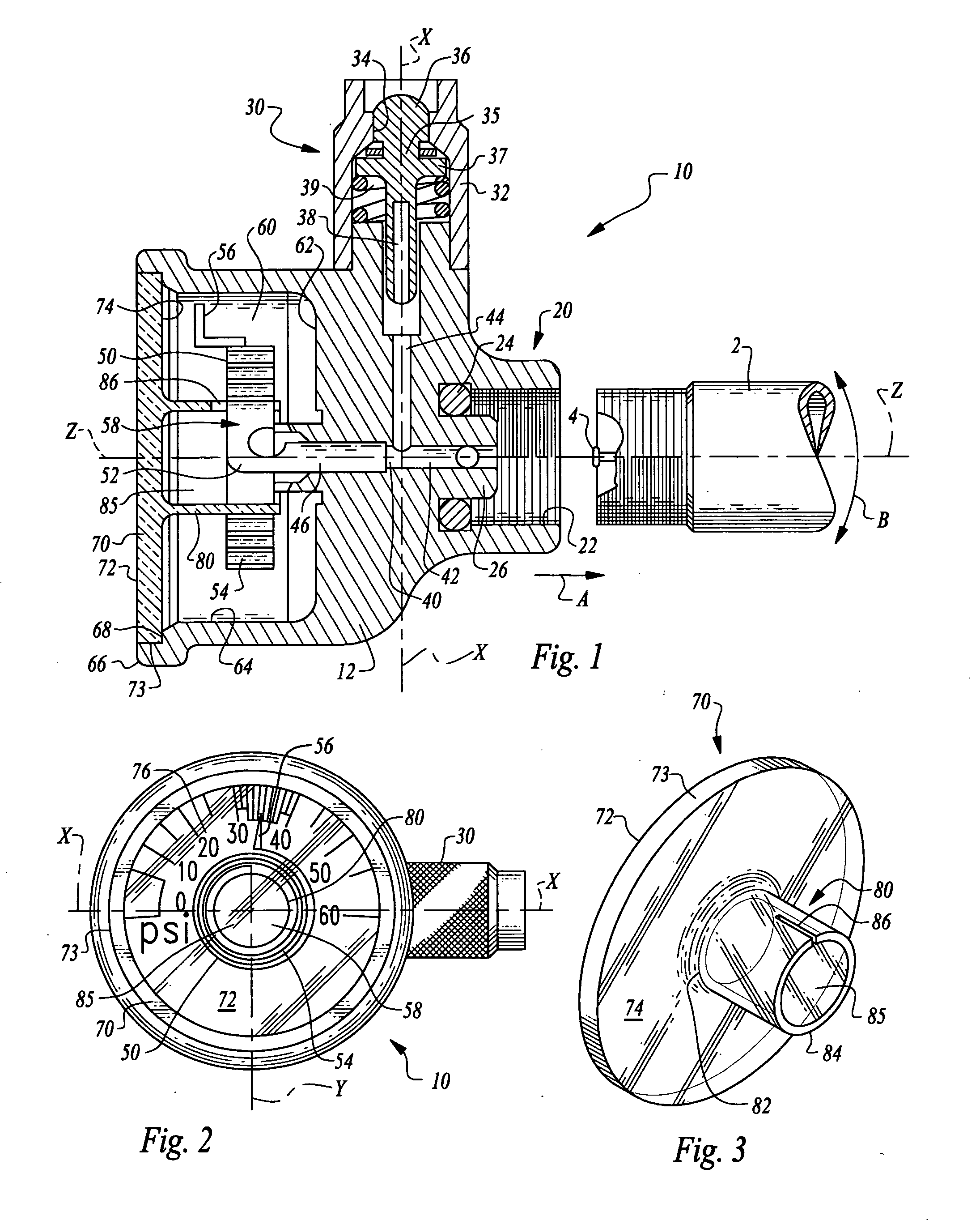 Tire pressure gauge with sensor support