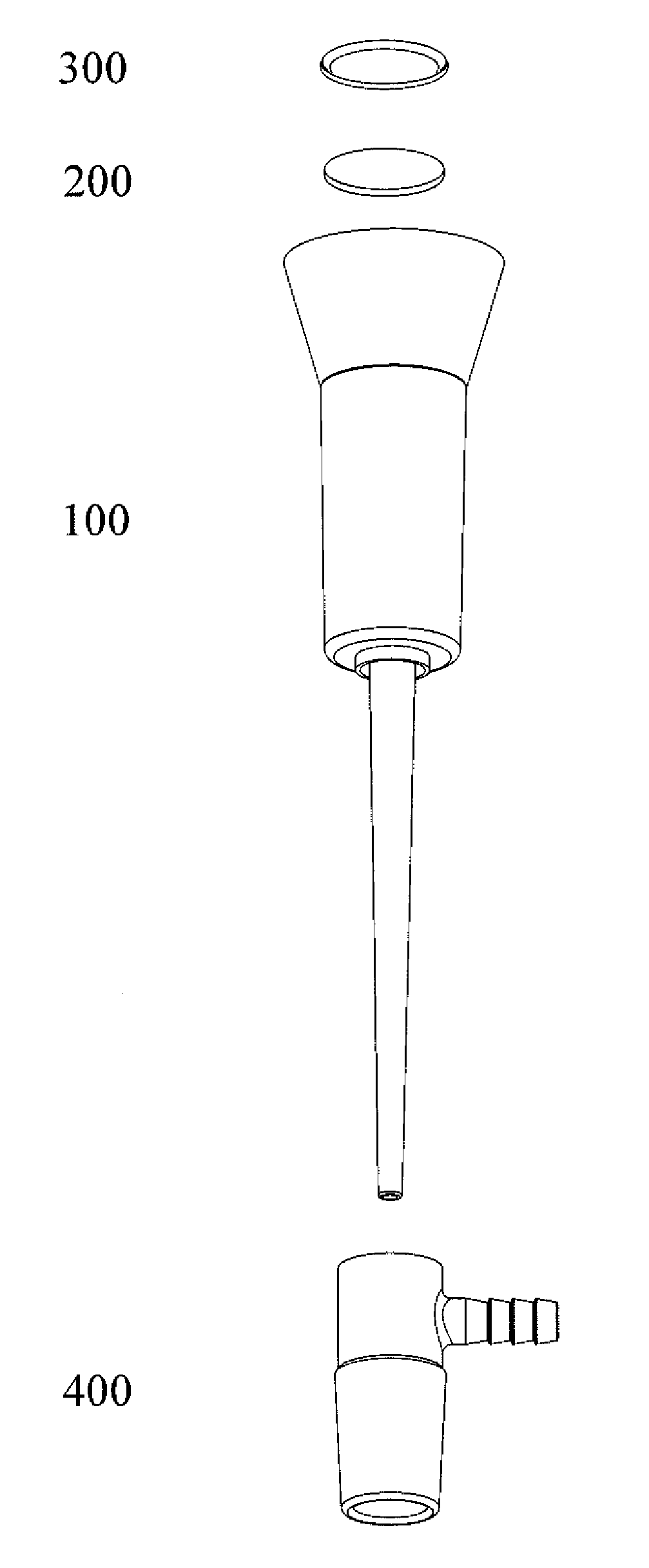 Disposable integrated polymeric vacuum filtration funnel