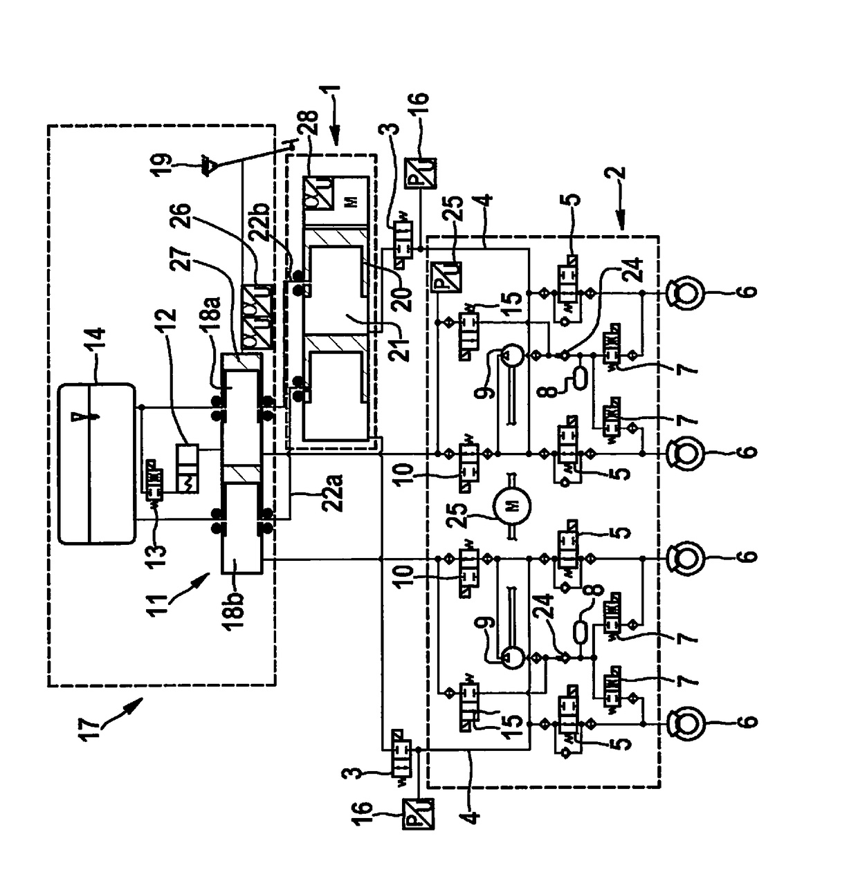 Hydraulic brake system and method for operating a hydraulic brake system