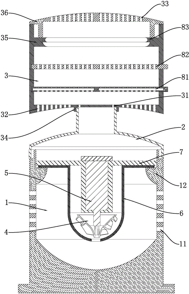 Detachable turbine air purifier