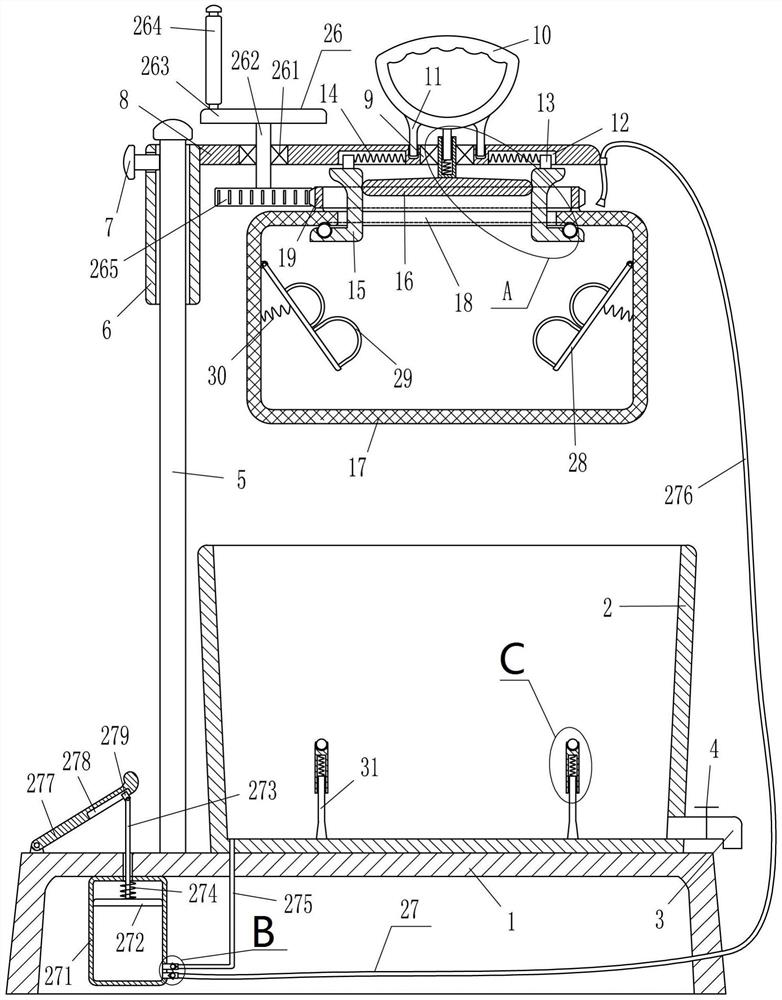 A canteen rice washing machine