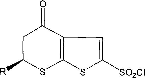 Novel synthesizing method for dorzolamide HCL midbody