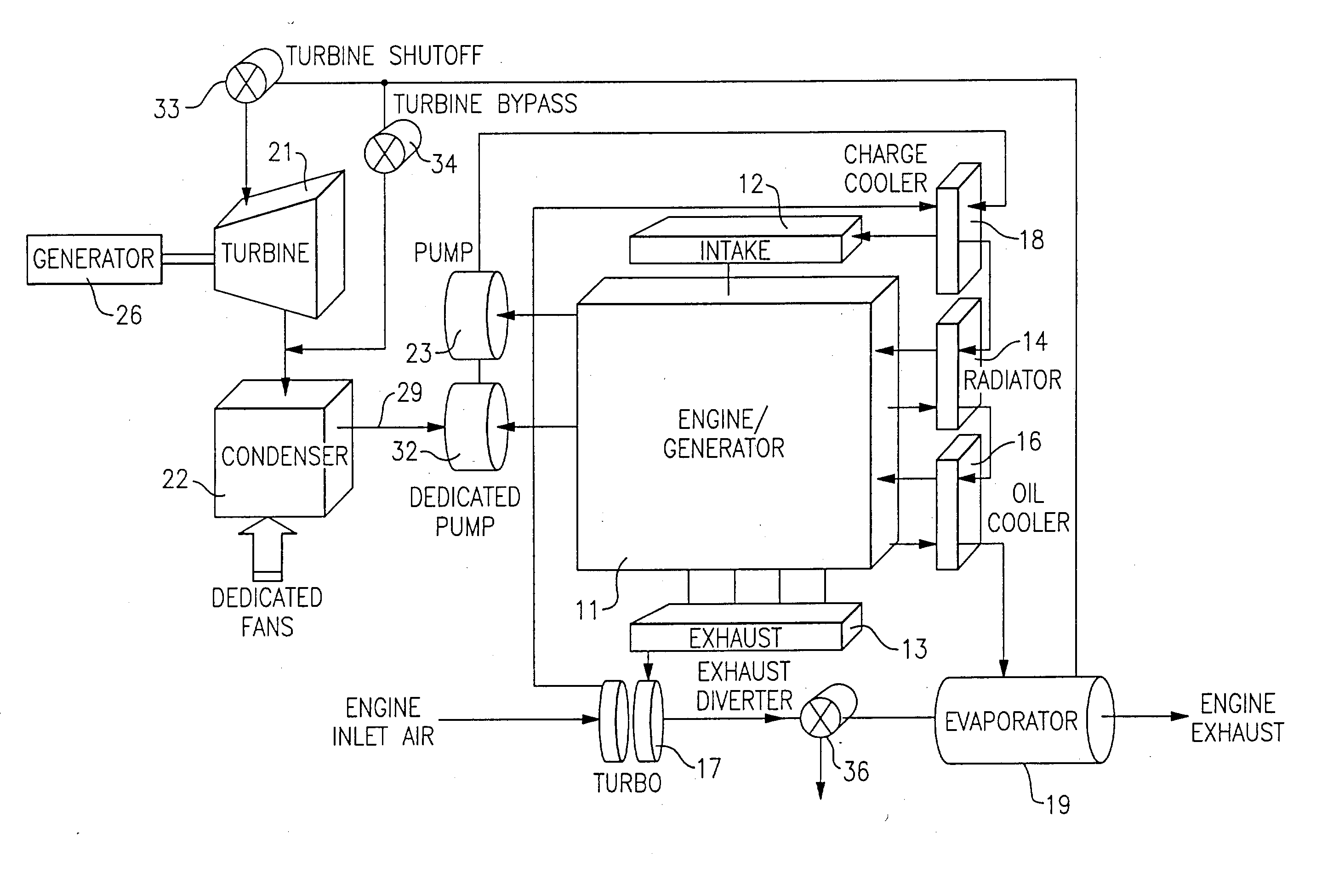 Organic rankine cycle system for use with a reciprocating engine