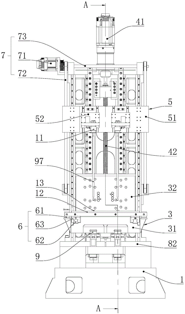 Spiral pull-up type broaching machine