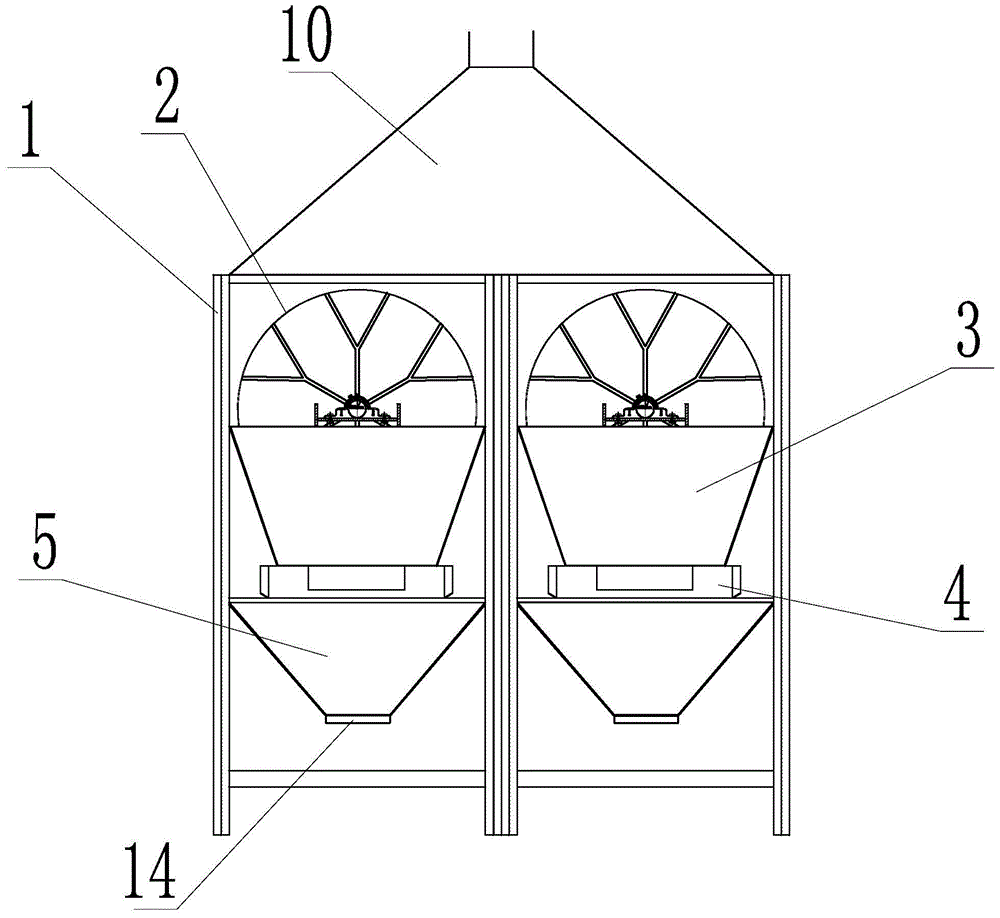 High porosity shale hollow block powder grading and sieving device