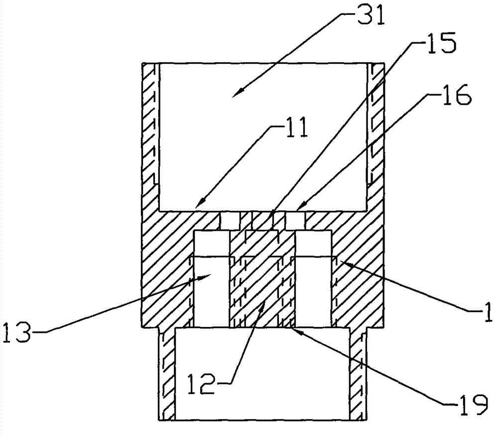 Openly-mounted two-inlet and two-outlet tap