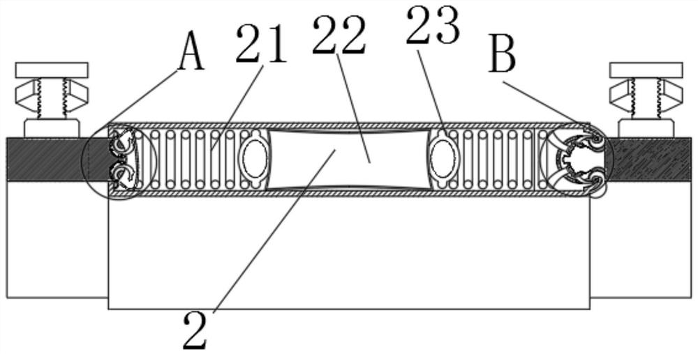 Damping device for widening construction of arched bridge